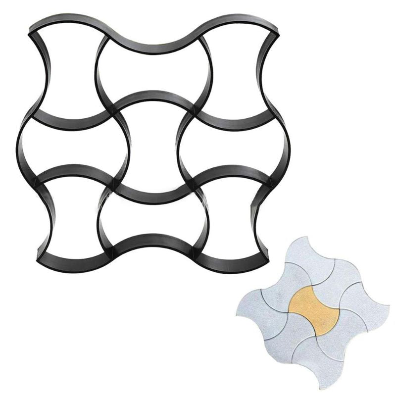 Matrita pavaj beton Model 1 – 49x49 cm | Forma neregulata piatra naturala | Turnare decorativa pentru curte si gradina DIY