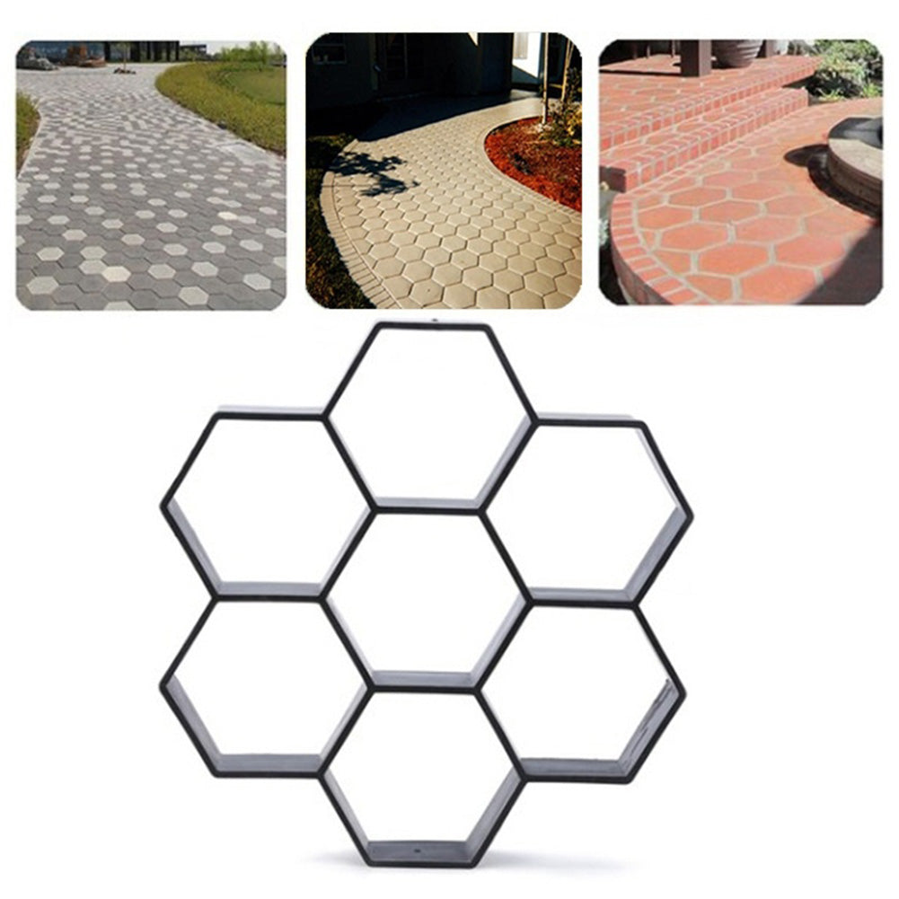 Matrita pavaj beton Model 2 – 40x40 cm | Forma hexagonala decorativa | Turnare dale beton pentru gradina si alei