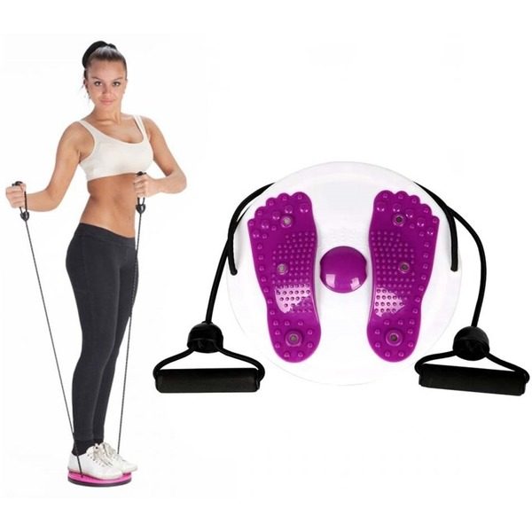 Disc rotativ pentru fitness, corzi elastice