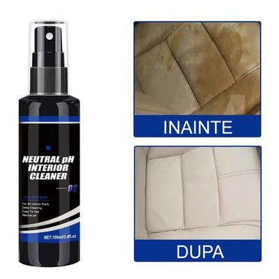 Solutie Detailing pentru Curatare Interior, Elimina Mirosurile Neplacute, Indeparteaza Petele, Textil, Piele, Plastic, 100 ml