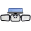 Proiector solar cu senzor 74 LED SMD 15W, IP65, lumina rece