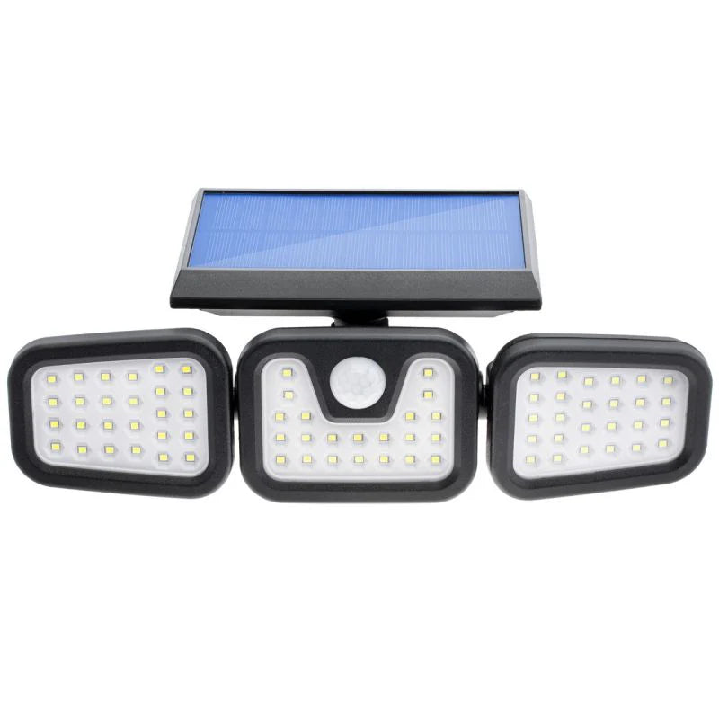 Proiector solar cu senzor 74 LED SMD 15W, IP65, lumina rece