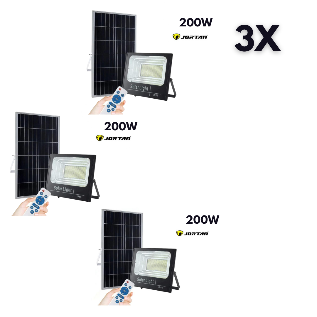 Proiector LED cu panou solar economic si telecomanda LP-0013