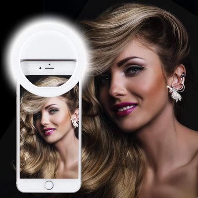 Lampa circulara selfie cu LED pentru telefon