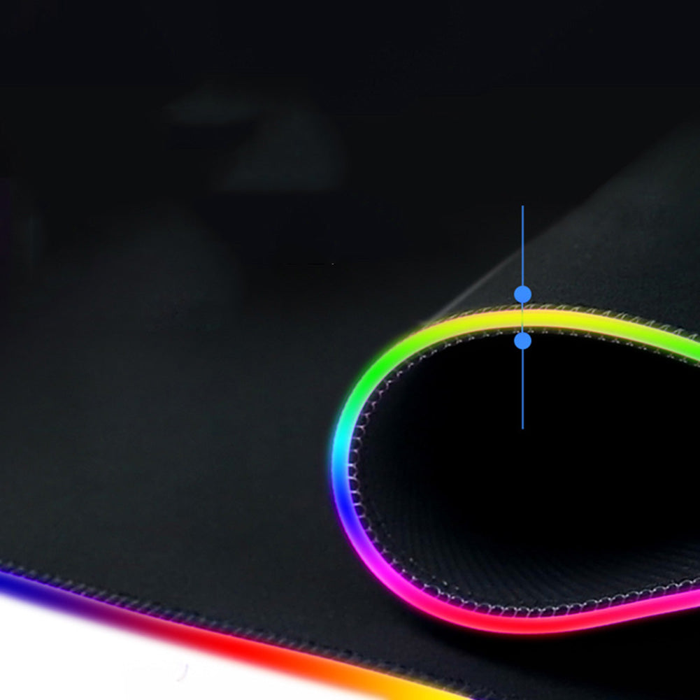 Mousepad cu iluminare LED RGB, 80 x 30 cm, Negru